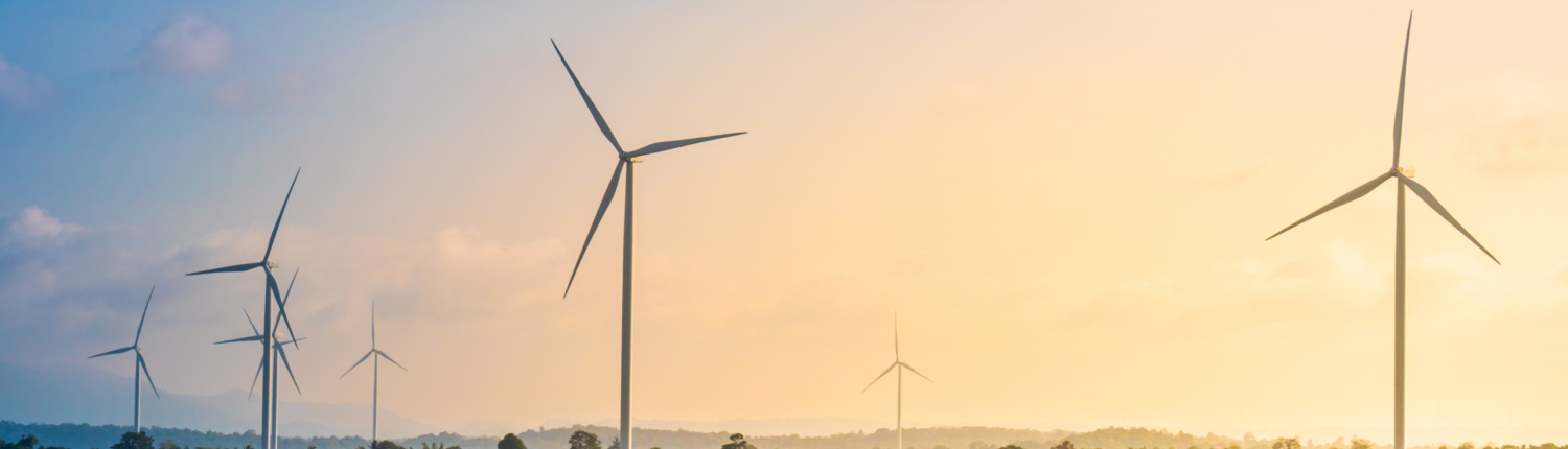 Green energy concept, eco power. Wind turbine located along the Green energy concept, eco power. Wind turbine located along the